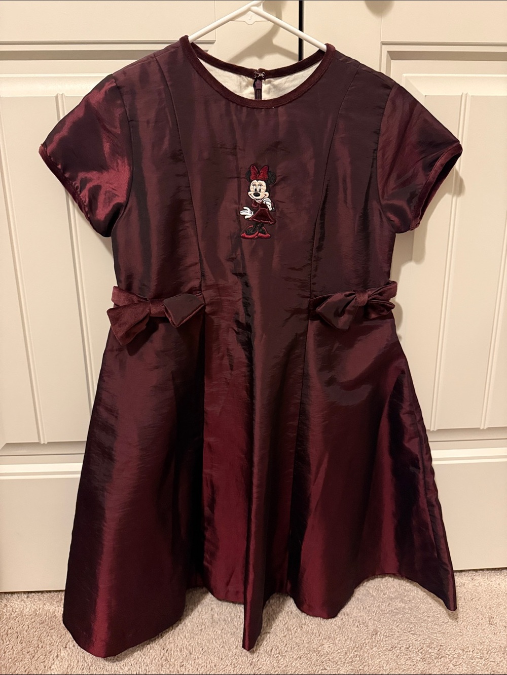 Vintage 1999 Disney Burgundy Minnie Mouse Party Dress